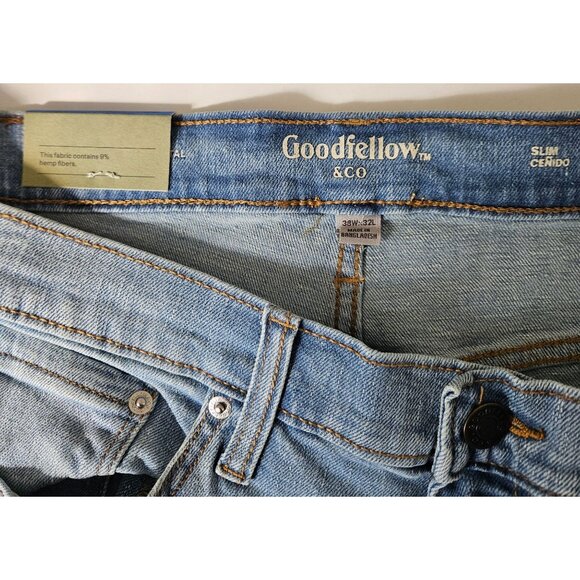 Goodfellow & Co Mens Slim Straight Fit Light Wash Jeans W38 L32 Total Flex Denim - Picture 12 of 12